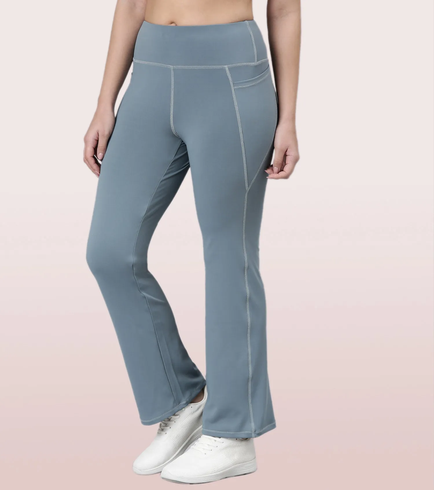 Enamor Boot Cut Active Pant | High Waist Workout Pant For Women | A402 